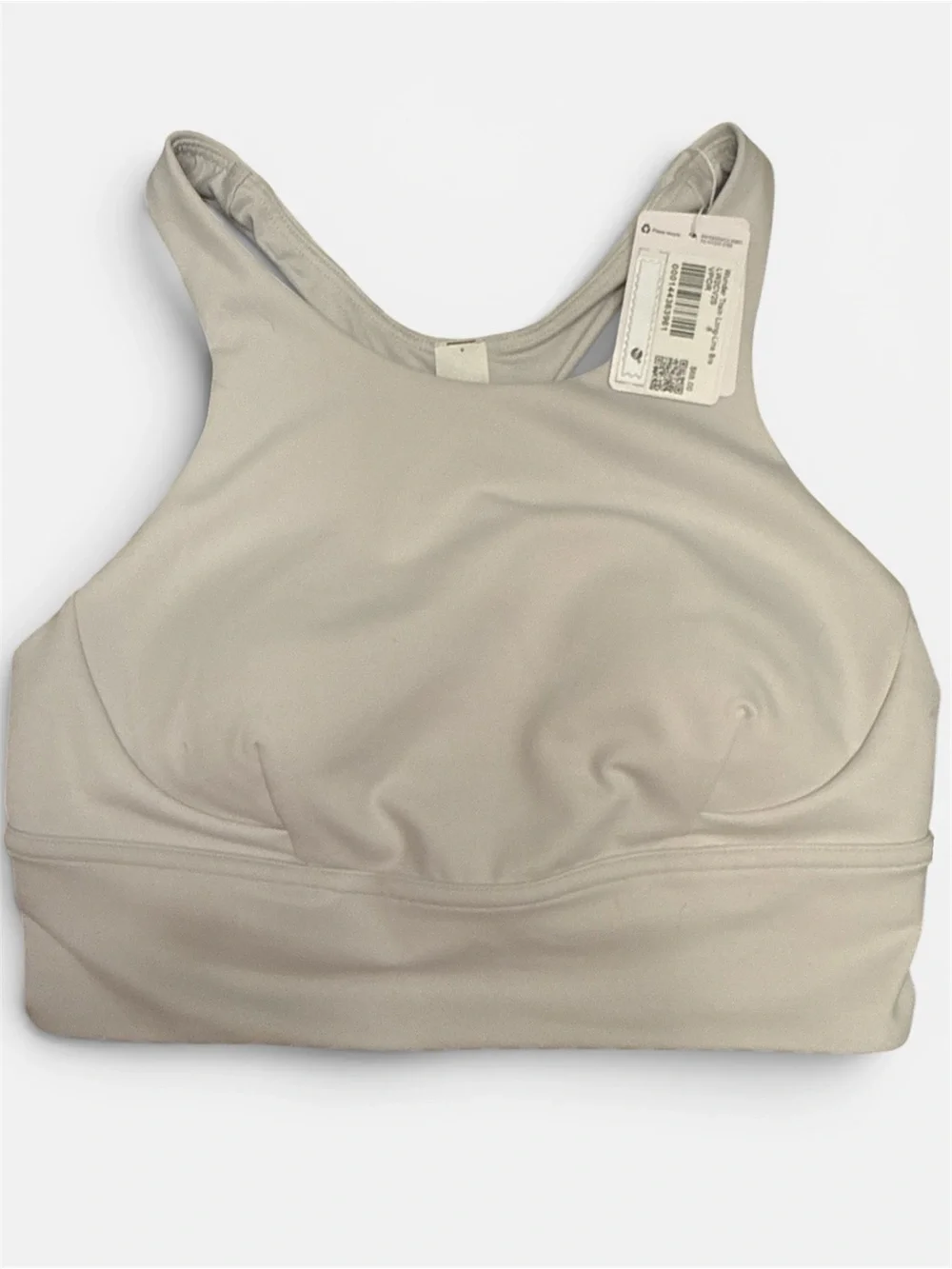 lululemon athletica High-Neck Sports Bra in Light Beige